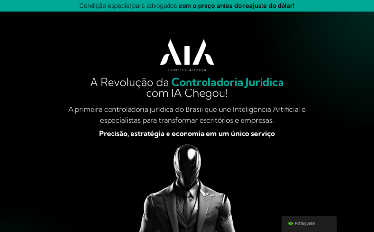 AIA Controladoria - Landing Page feito pela Tecnolhar