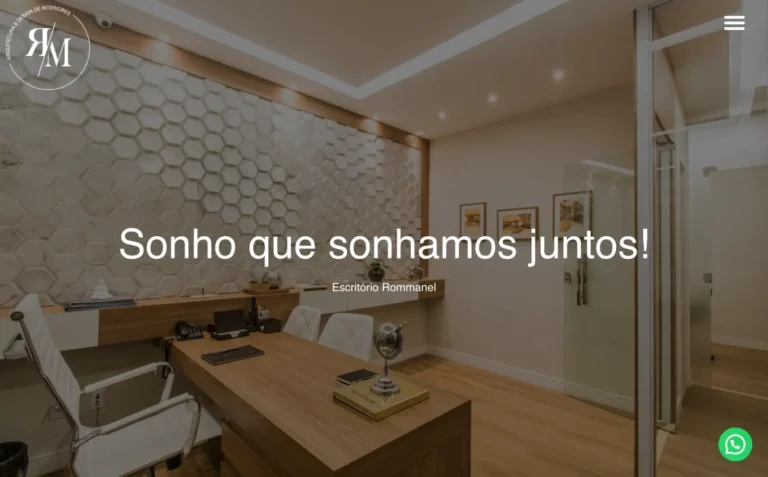Escritório Rommanel - Landing Page feito pela Tecnolhar