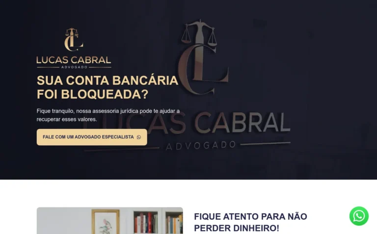 Lucas Cabral - Landing Page feito pela Tecnolhar