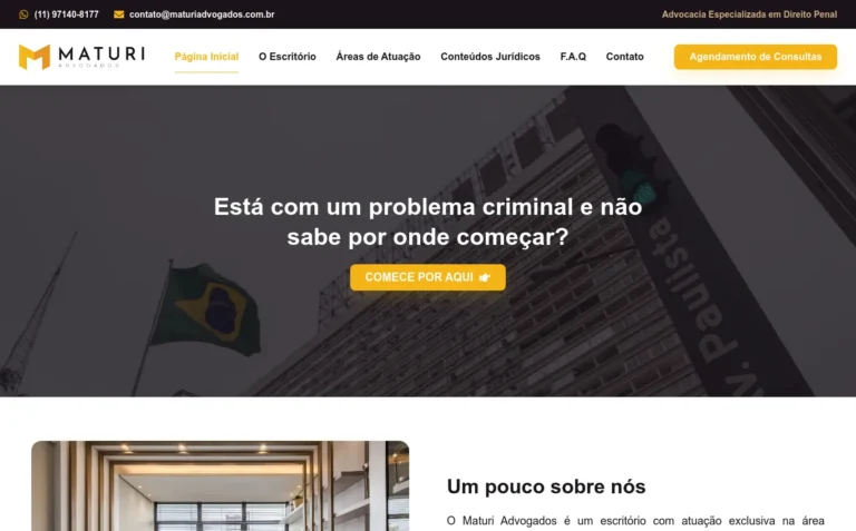 Maturi Advogados - Site Institucional feito pela Tecnolhar