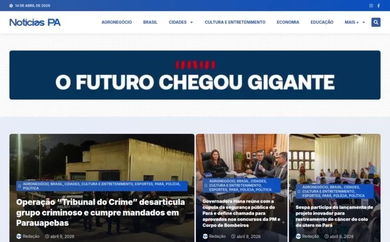 Portal de Notícias PA - Site Institucional feito pela Tecnolhar