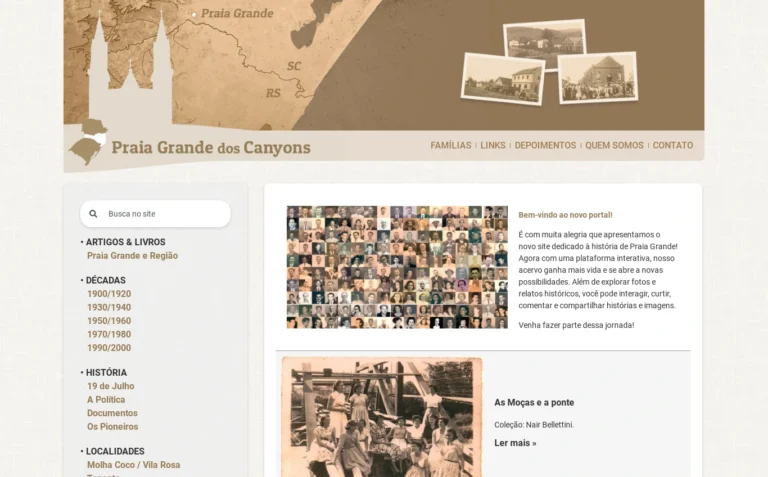 Praia Grande dos Canyons - Site Institucional feito pela Tecnolhar