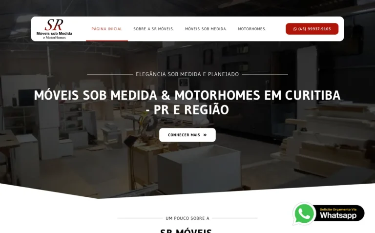 SR Móveis - Site Institucional feito pela Tecnolhar