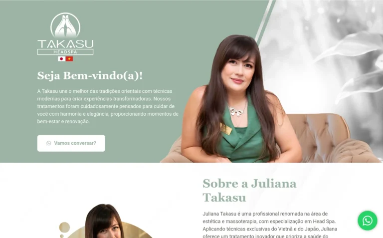 Takasu - Landing Page feito pela Tecnolhar