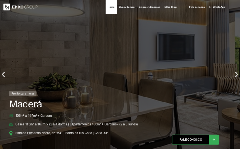 Ekko Group - Site Institucional feito pela Tecnolhar