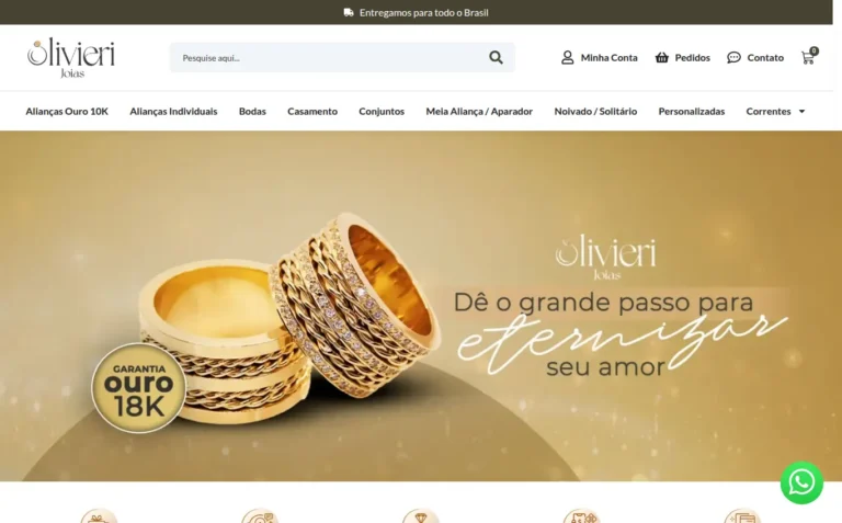 Olivieri Joias - E-commerce feito pela Tecnolhar