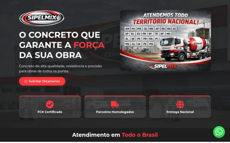 Sipel Mix - Landing Page feito pela Tecnolhar