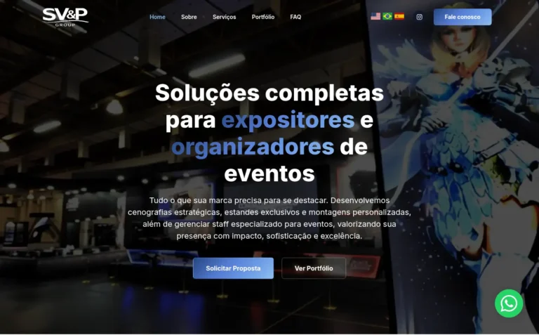 SV&P Group - Landing Page feito pela Tecnolhar